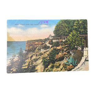 Vintage Postcard Point Firmin Park San Pedro California Topographical Standard u